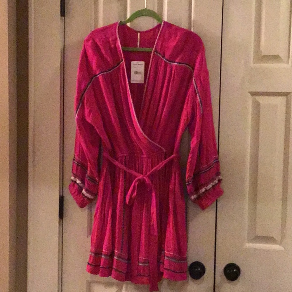 FREE PEOPLE- PINK DRESS- SIZE L